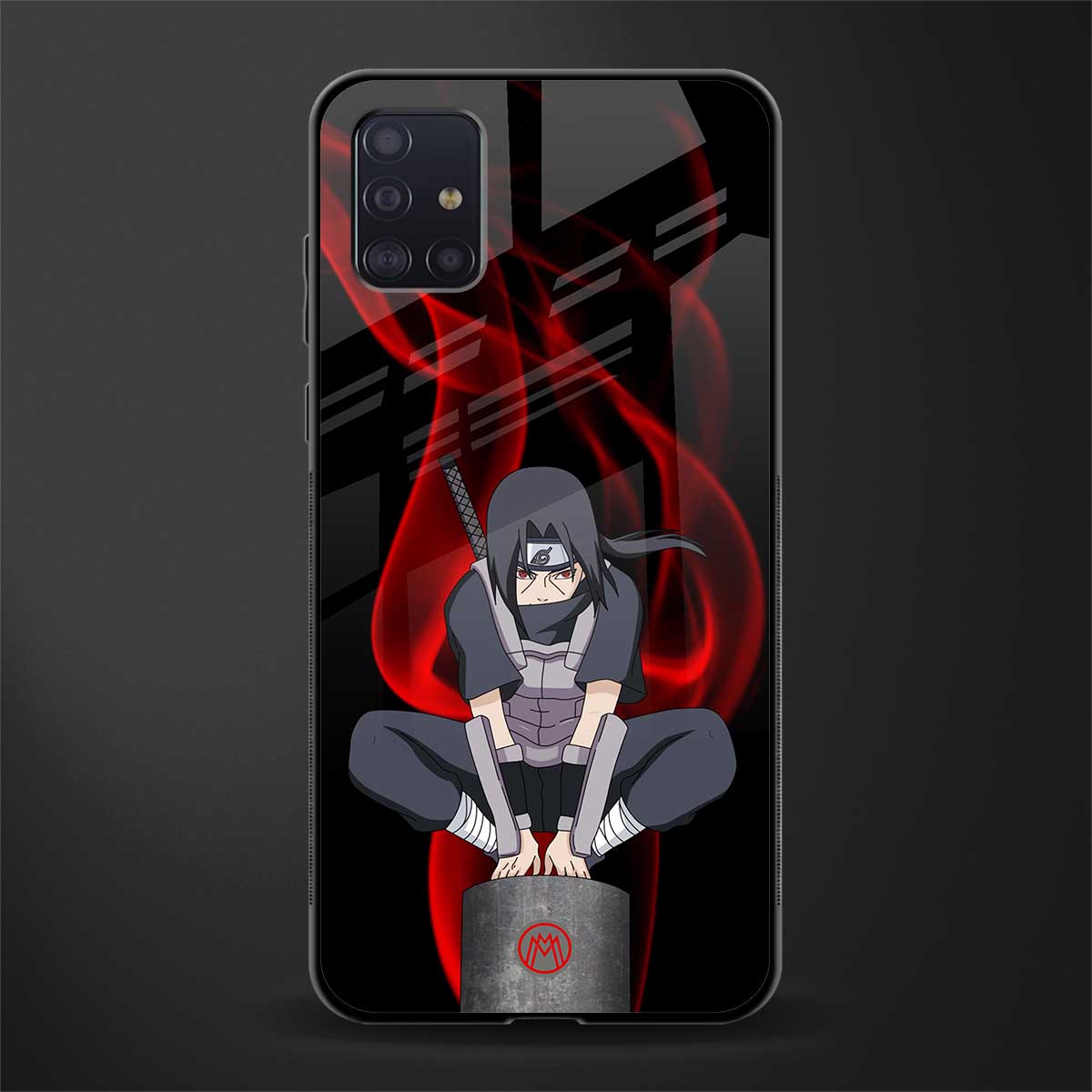 itachi uchiha glass case for samsung galaxy a71 image