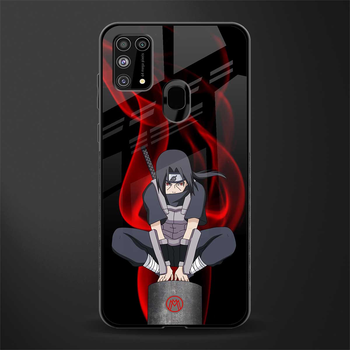itachi uchiha glass case for samsung galaxy m31 image