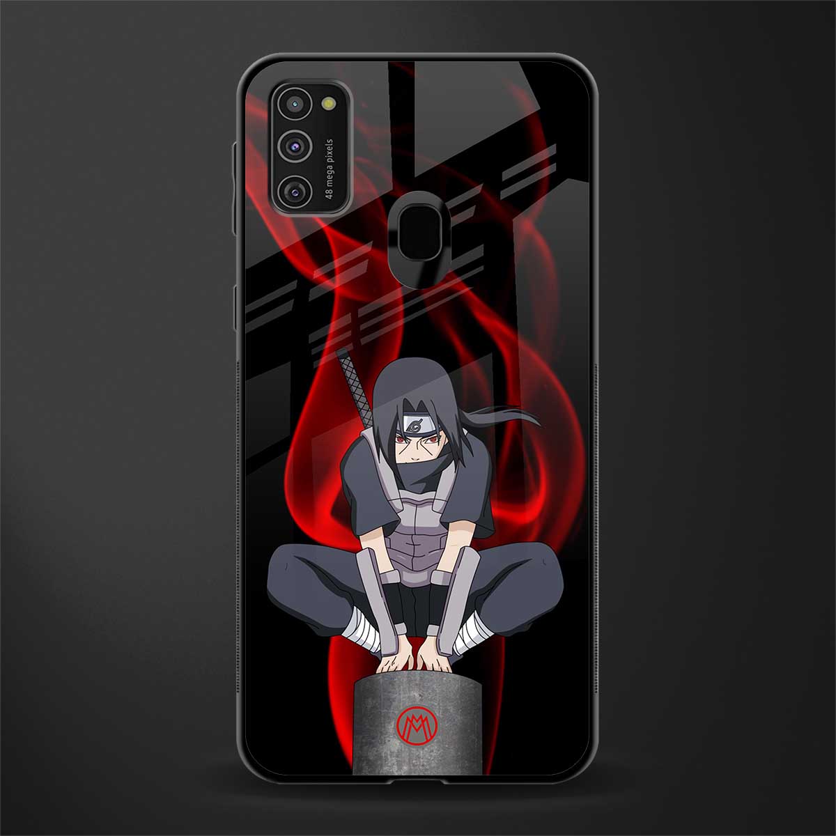 itachi uchiha glass case for samsung galaxy m30s image