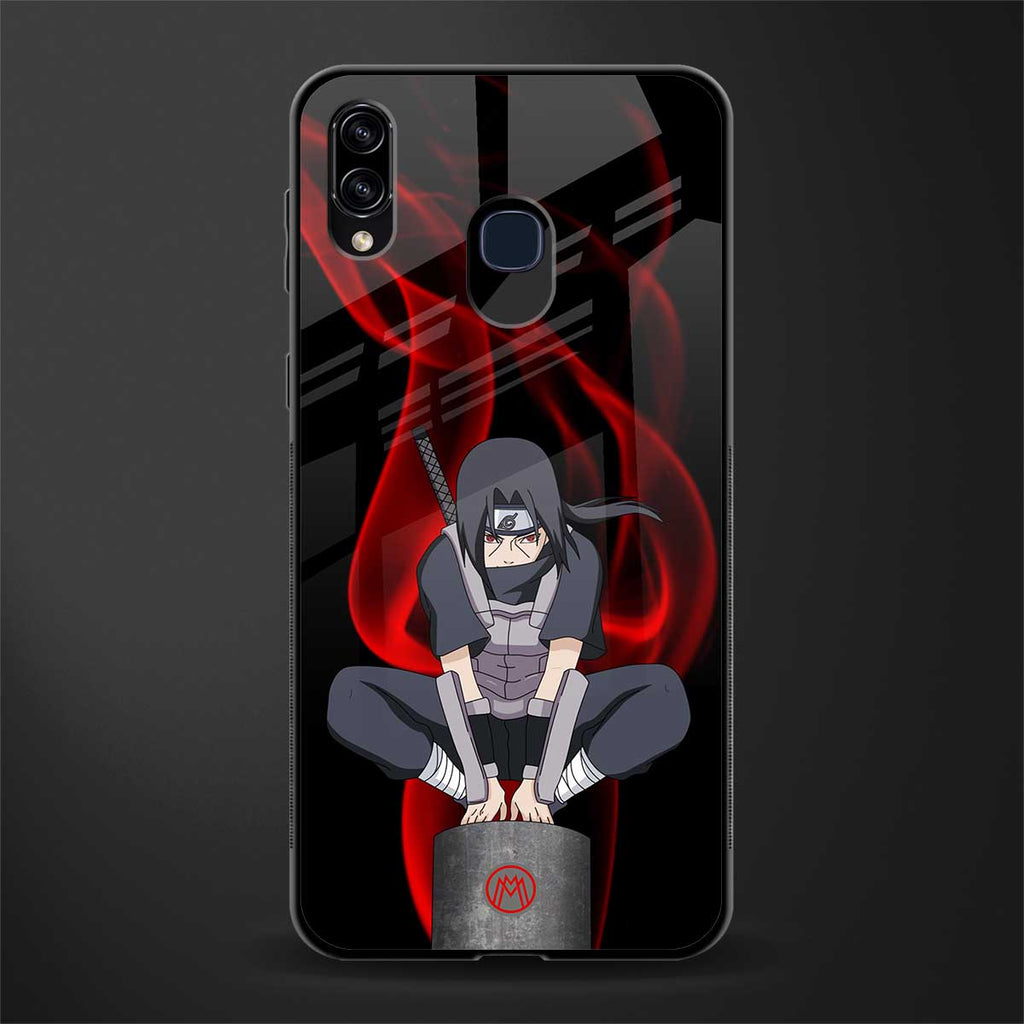 itachi uchiha glass case for samsung galaxy a20 image