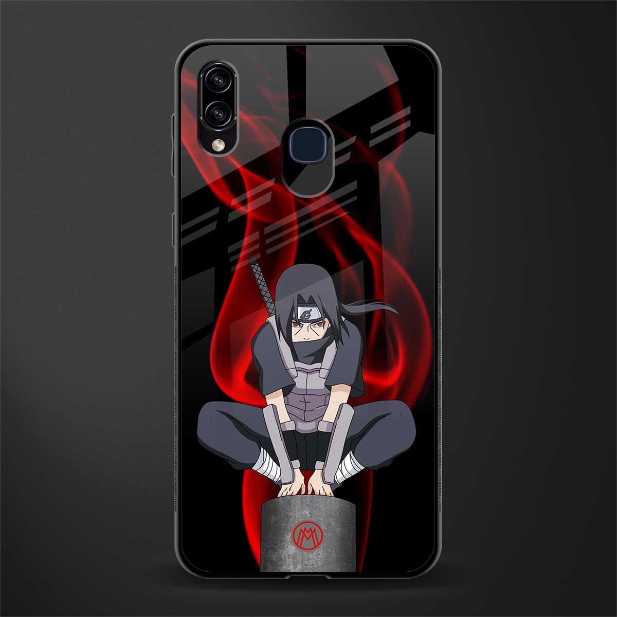 itachi uchiha glass case for samsung galaxy a20 image