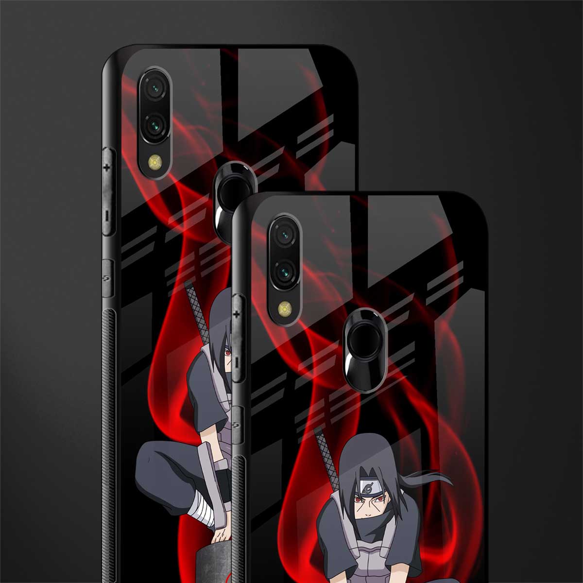 itachi uchiha glass case for redmi note 7 image-2