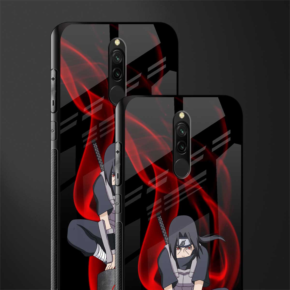 itachi uchiha glass case for redmi 8 image-2