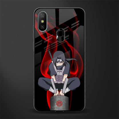 itachi uchiha glass case for redmi 6 pro image