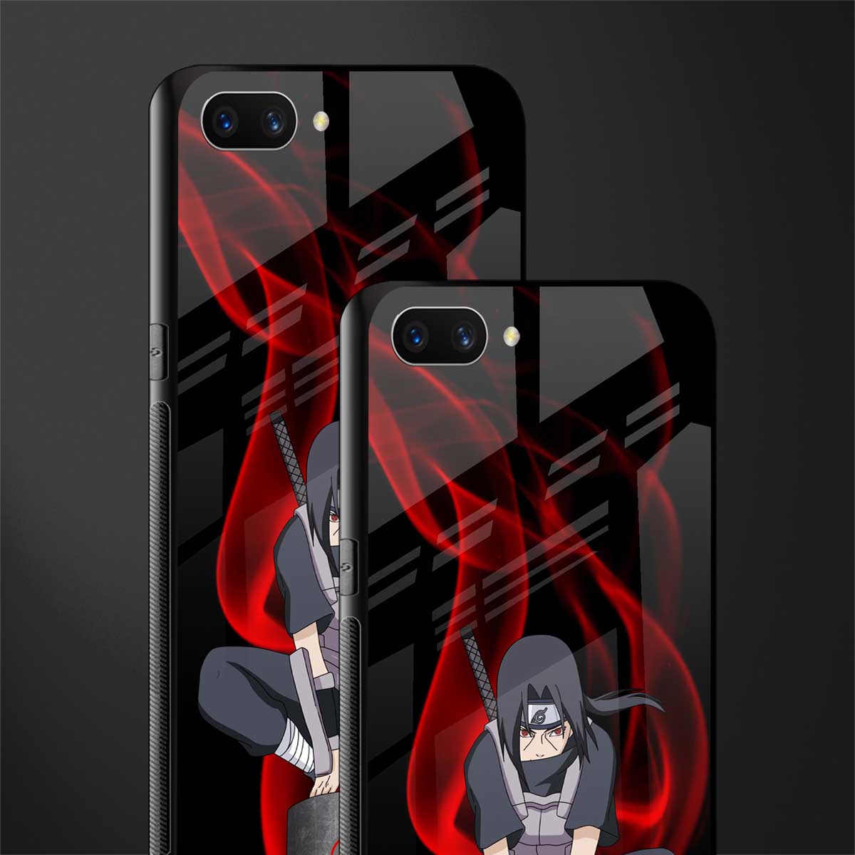 itachi uchiha glass case for oppo a3s image-2