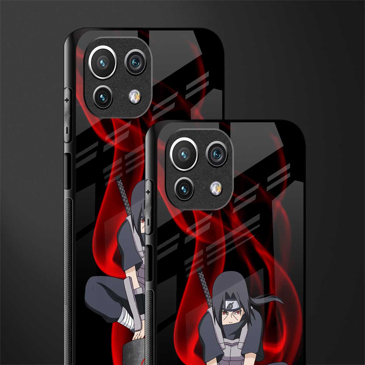 itachi uchiha glass case for mi 11 lite image-2