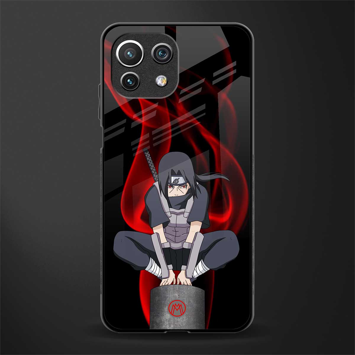 itachi uchiha glass case for mi 11 lite image