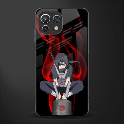 itachi uchiha glass case for mi 11 lite image