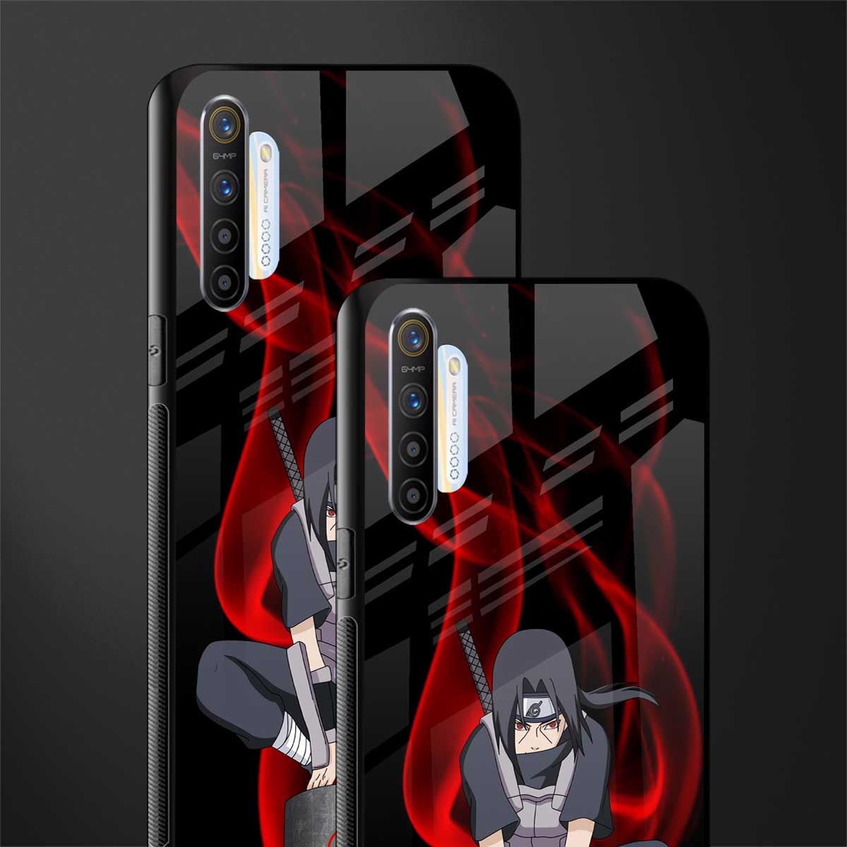 itachi uchiha glass case for realme xt image-2