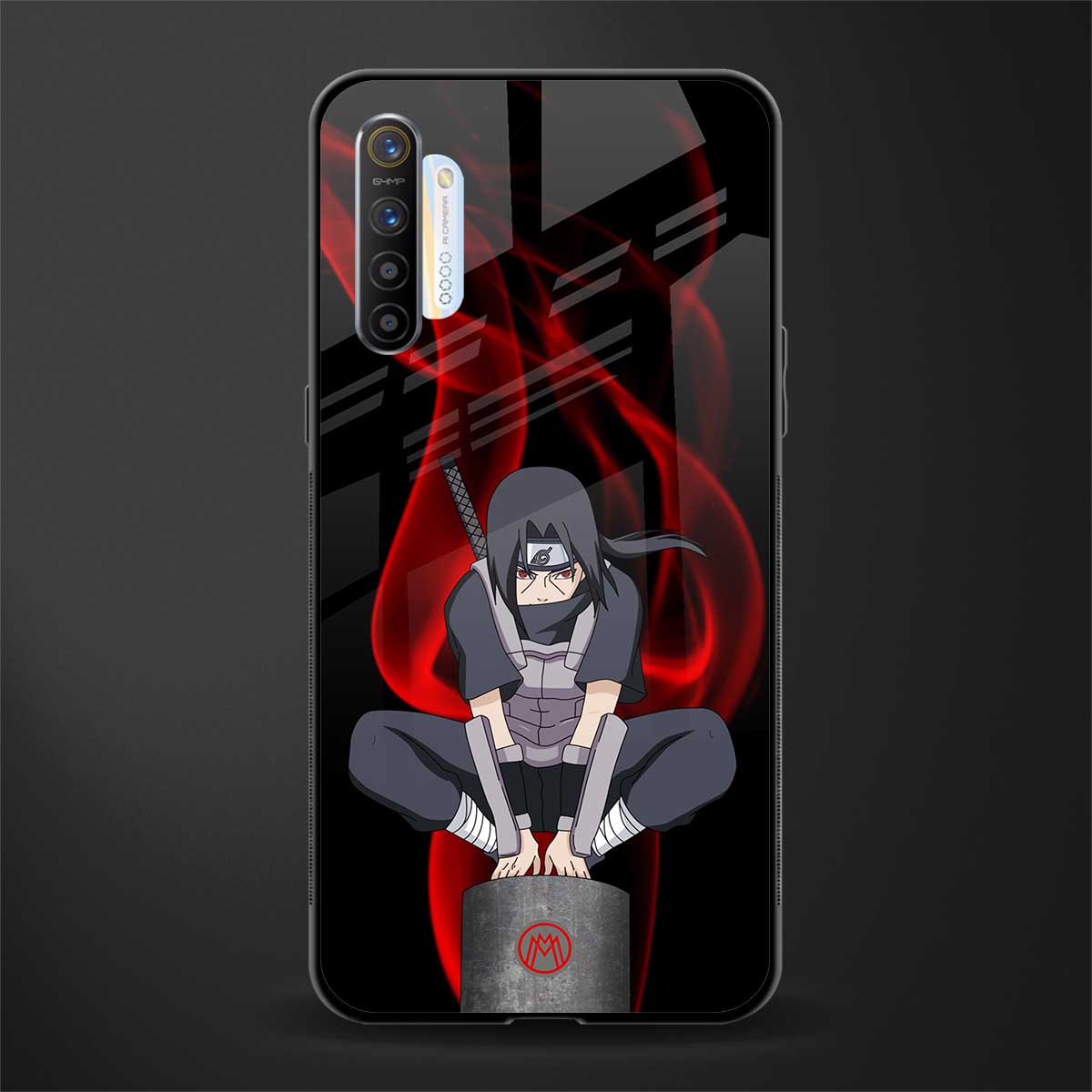 itachi uchiha glass case for realme xt image