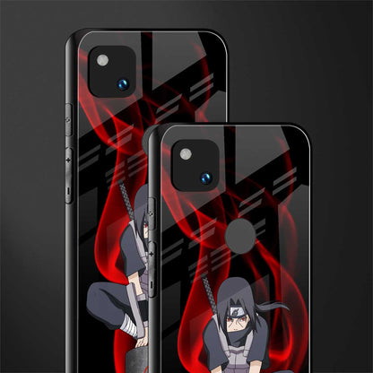 itachi uchiha back phone cover | glass case for google pixel 4a 4g