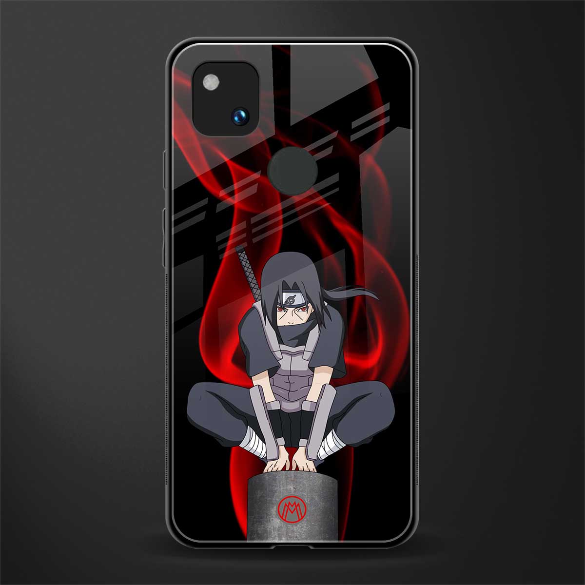 itachi uchiha back phone cover | glass case for google pixel 4a 4g