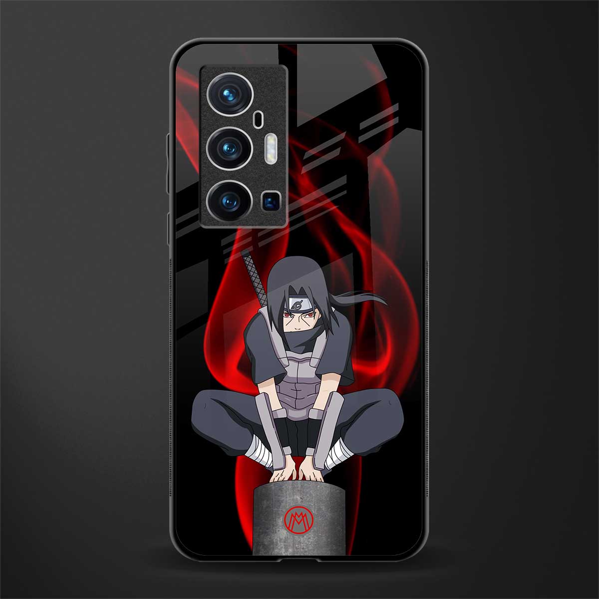 itachi uchiha glass case for vivo x70 pro plus image