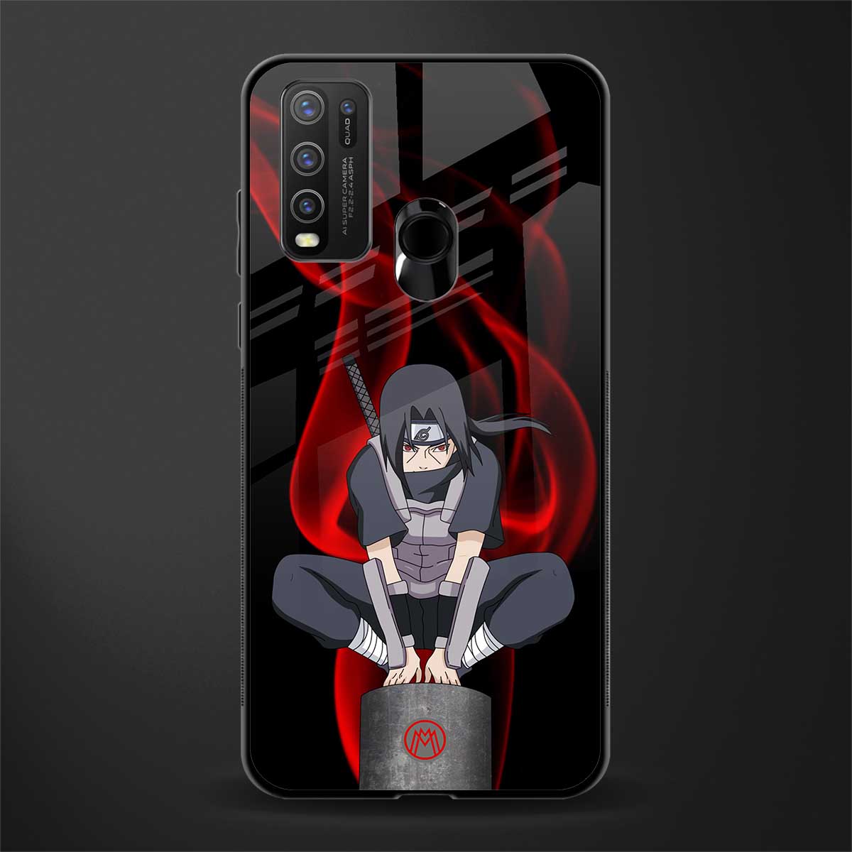 itachi uchiha glass case for vivo y50 image