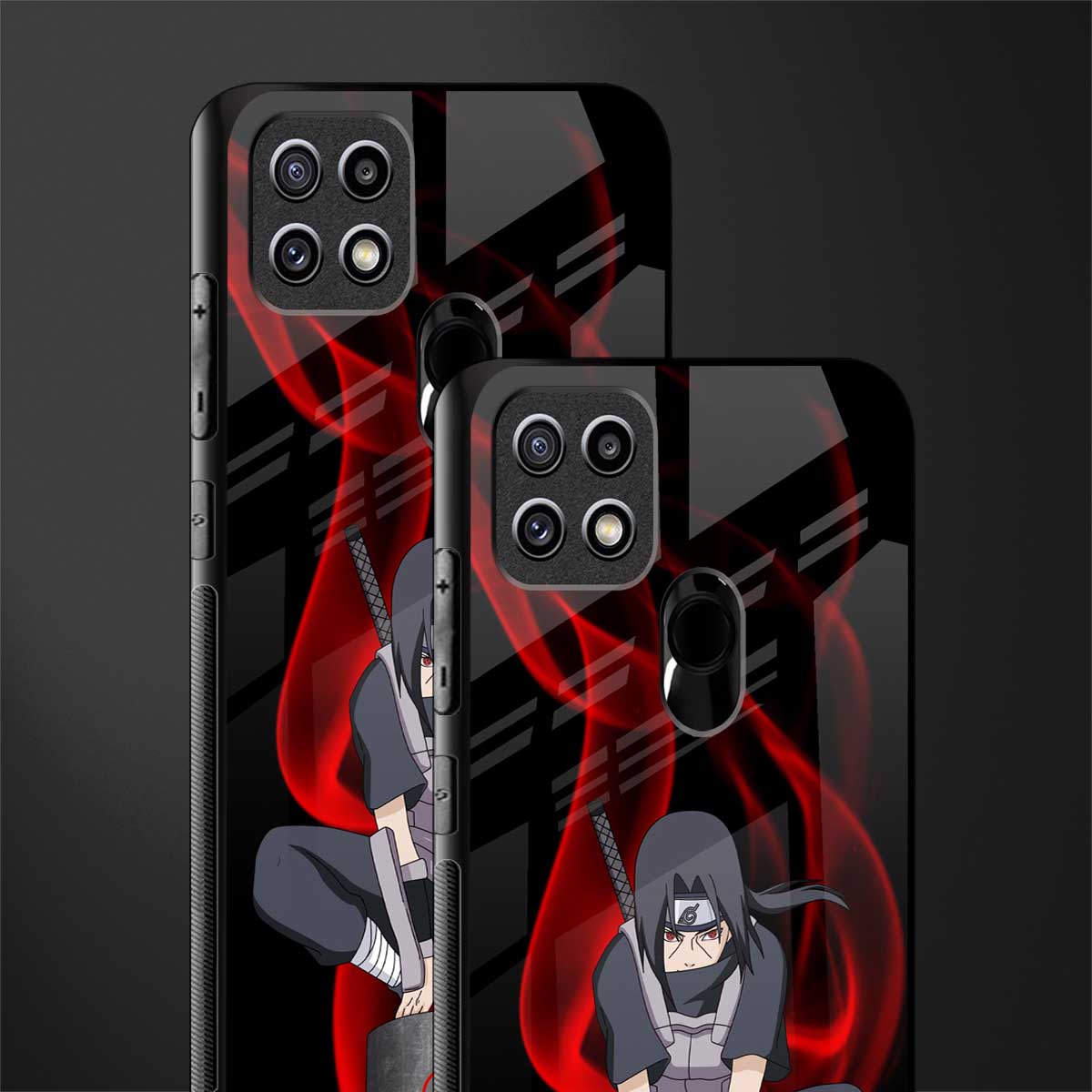 itachi uchiha glass case for oppo a15s image-2