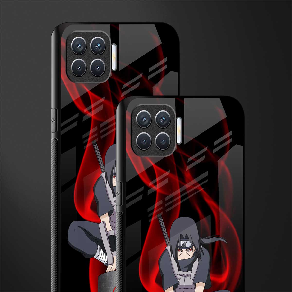 itachi uchiha glass case for oppo f17 image-2