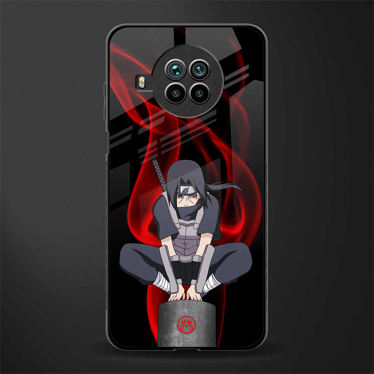 itachi uchiha glass case for mi 10i image