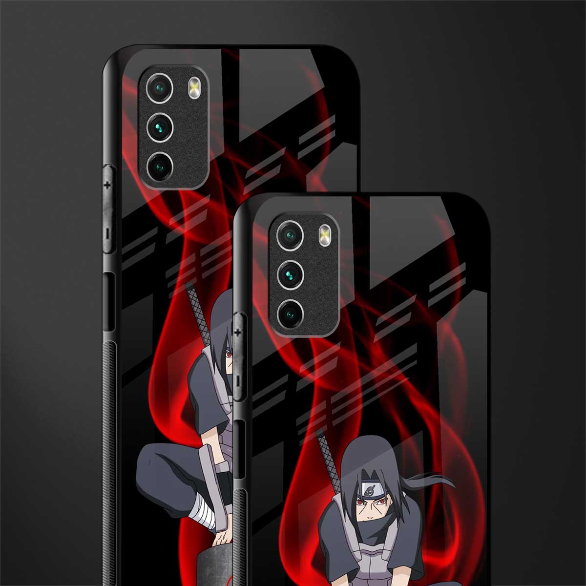 itachi uchiha glass case for poco m3 image-2