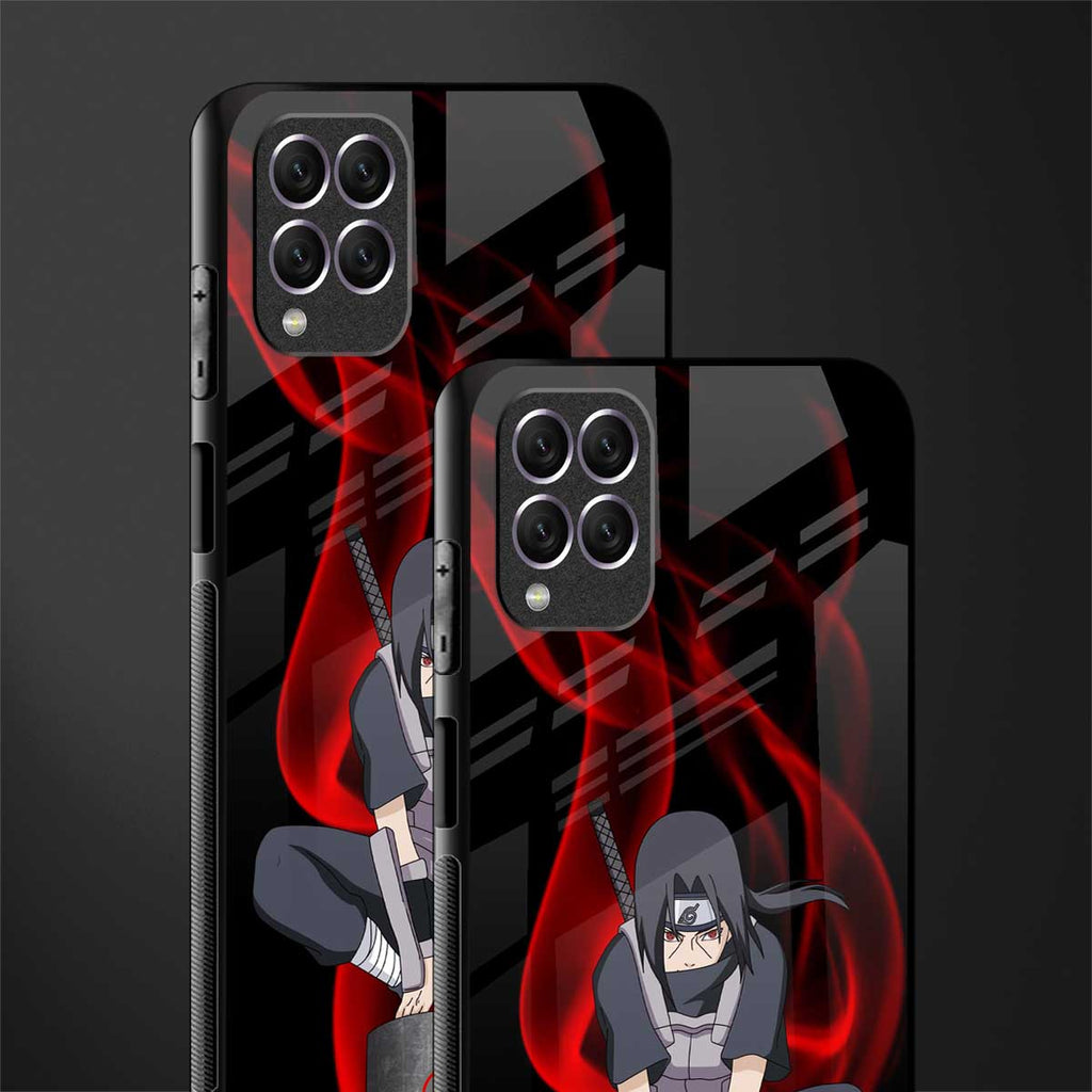 itachi uchiha glass case for samsung galaxy f62 image-2