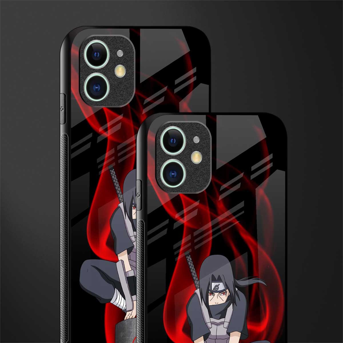 itachi uchiha glass case for iphone 12 mini image-2