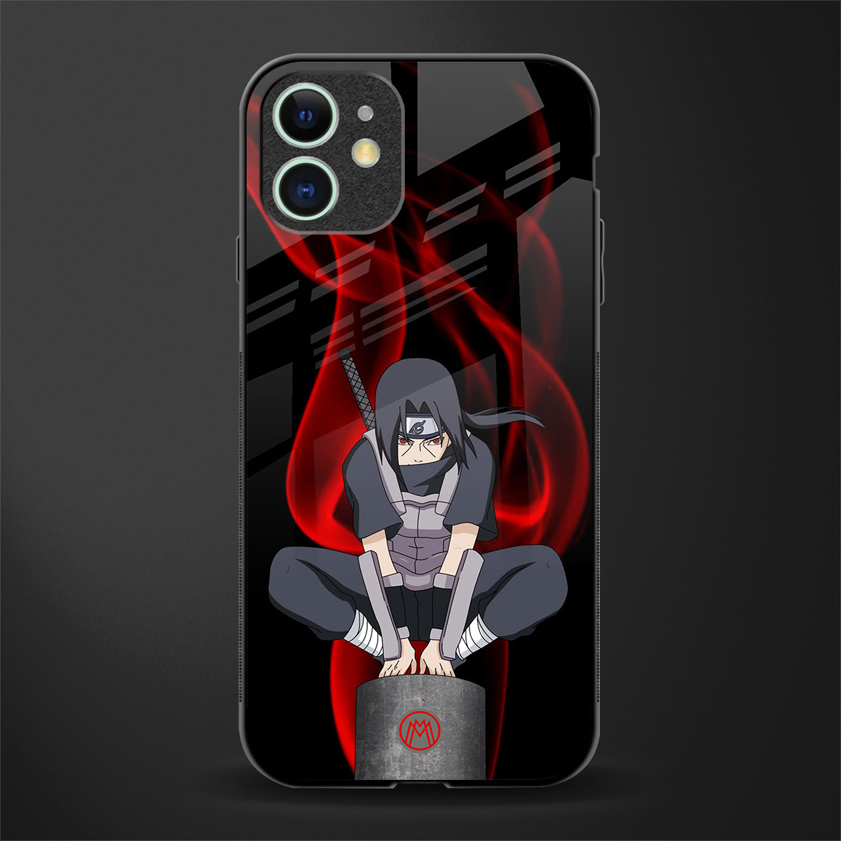 itachi uchiha glass case for iphone 11 image