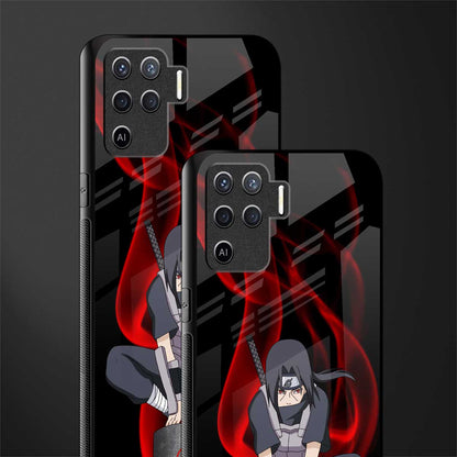 itachi uchiha glass case for oppo f19 pro image-2