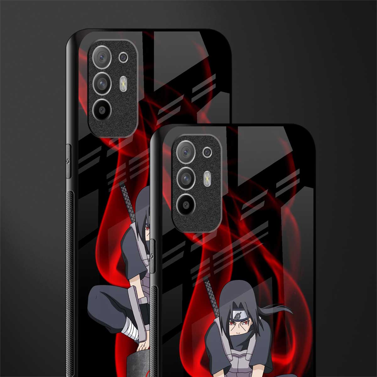 itachi uchiha glass case for oppo f19 pro plus image-2