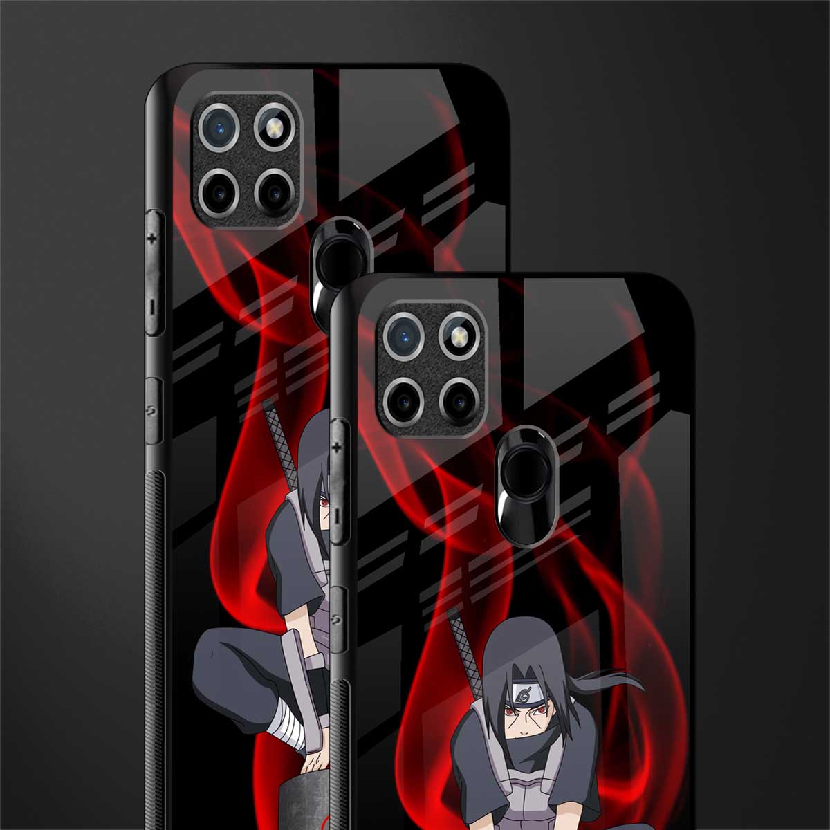 itachi uchiha glass case for realme c21y image-2