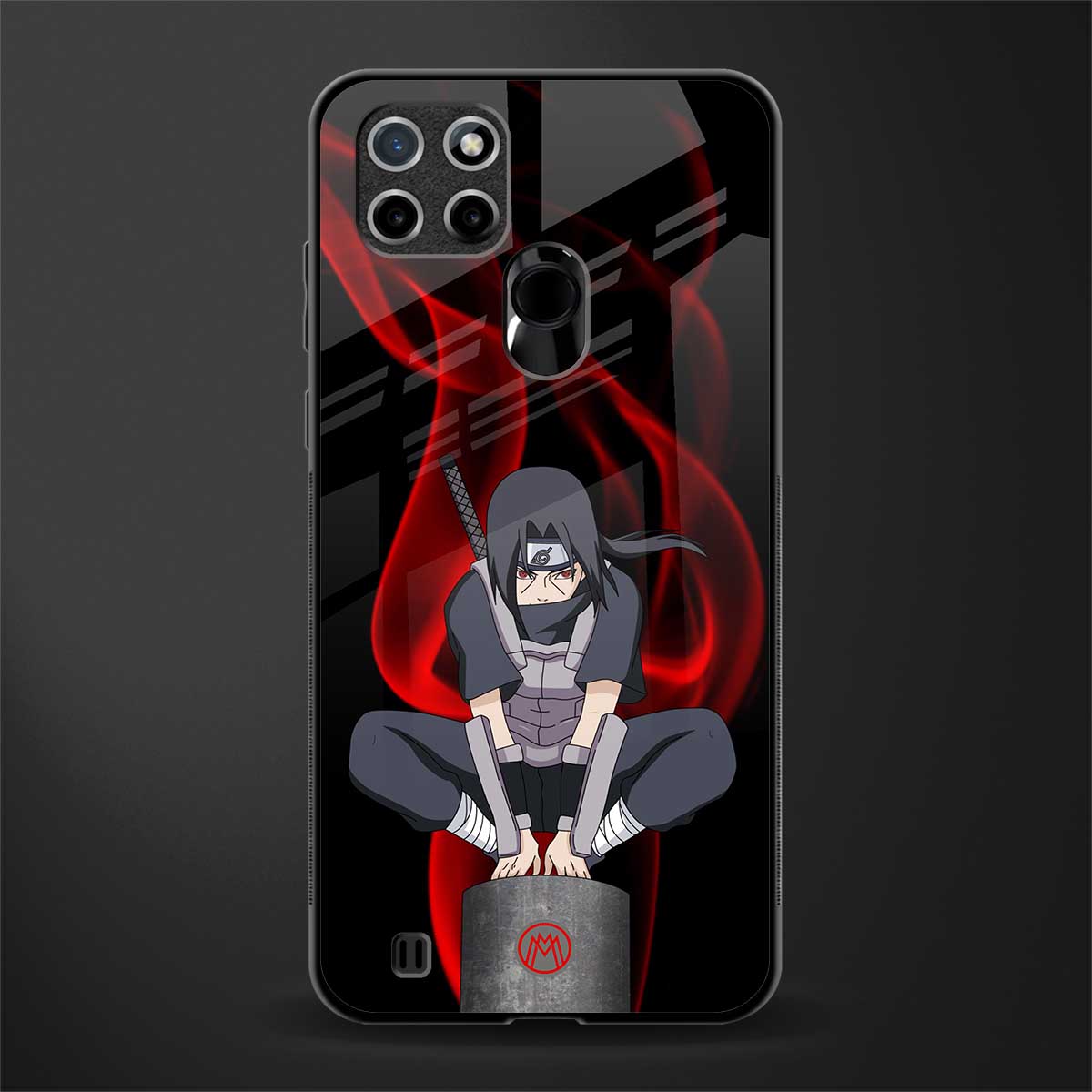 itachi uchiha glass case for realme c21 image