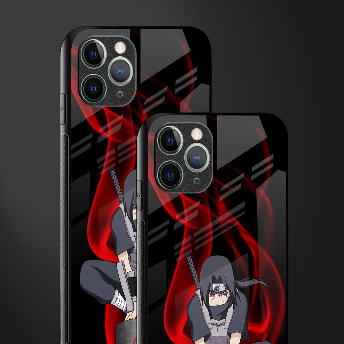 itachi uchiha glass case for iphone 11 pro max image-2