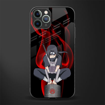 itachi uchiha glass case for iphone 11 pro image