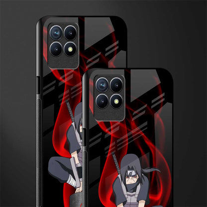 itachi uchiha glass case for realme 8i image-2