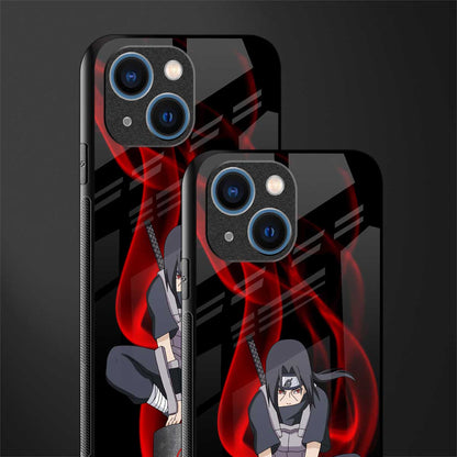 itachi uchiha glass case for iphone 13 mini image-2