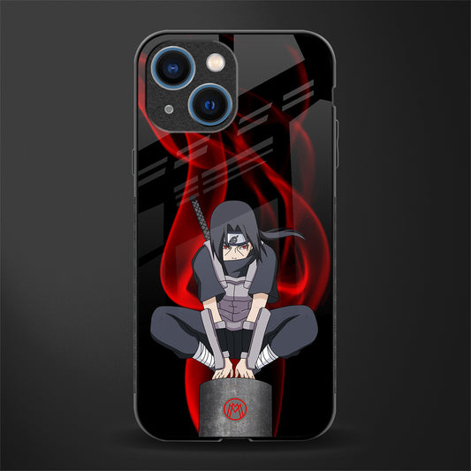 itachi uchiha glass case for iphone 13 mini image