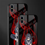 itachi uchiha glass case for iphone xs max image-2