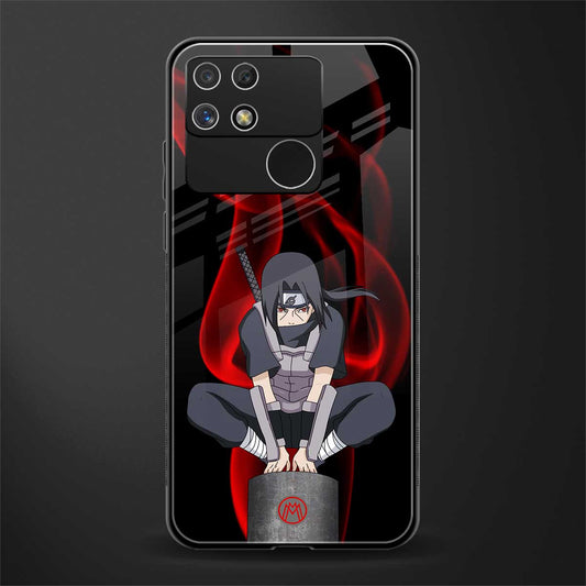 itachi uchiha back phone cover | glass case for realme narzo 50a