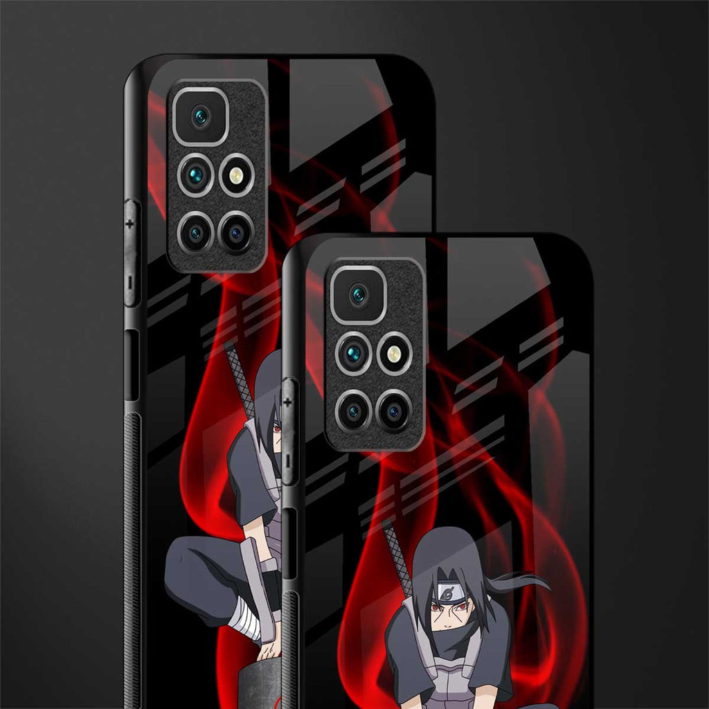 itachi uchiha glass case for redmi 10 prime image-2