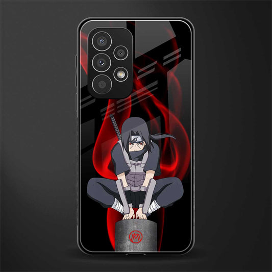 itachi uchiha back phone cover | glass case for samsung galaxy a53 5g