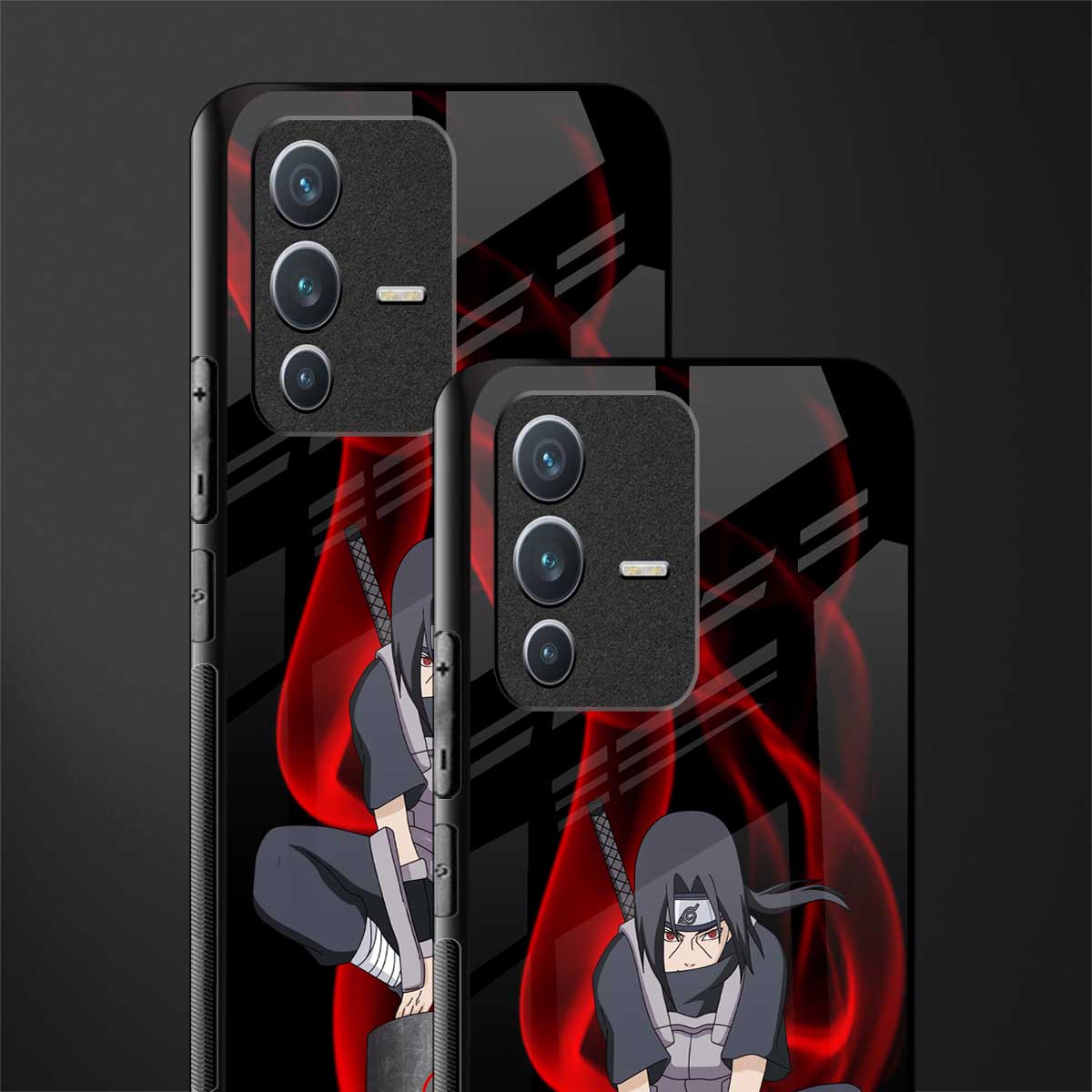 itachi uchiha glass case for vivo v23 5g image-2