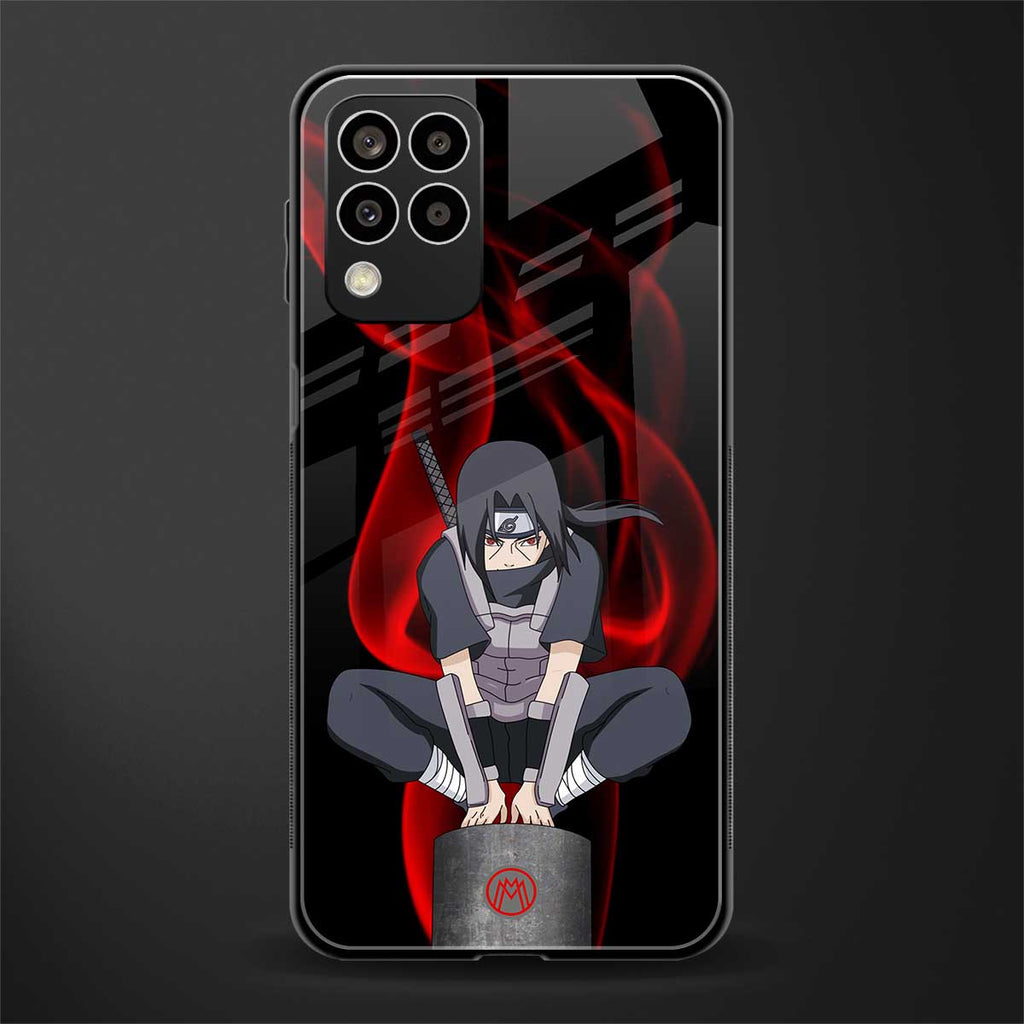 itachi uchiha back phone cover | glass case for samsung galaxy m33 5g