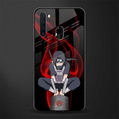 itachi uchiha glass case for samsung a21 image