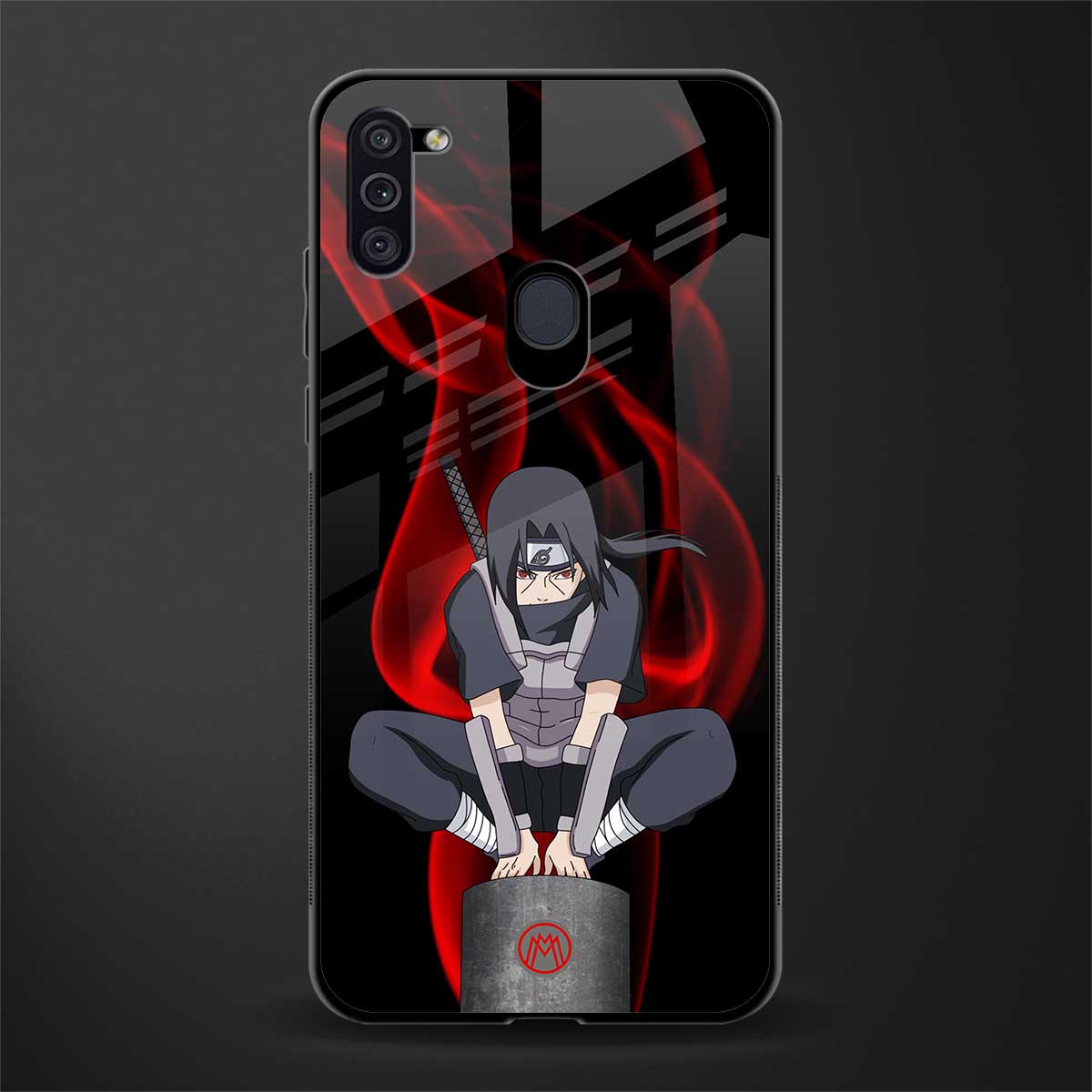 itachi uchiha glass case for samsung galaxy m11 image