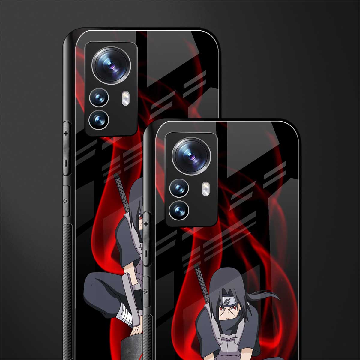 itachi uchiha back phone cover | glass case for xiaomi 12 pro