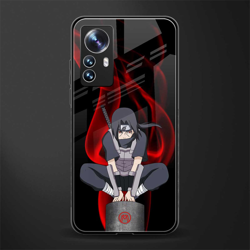 itachi uchiha back phone cover | glass case for xiaomi 12 pro