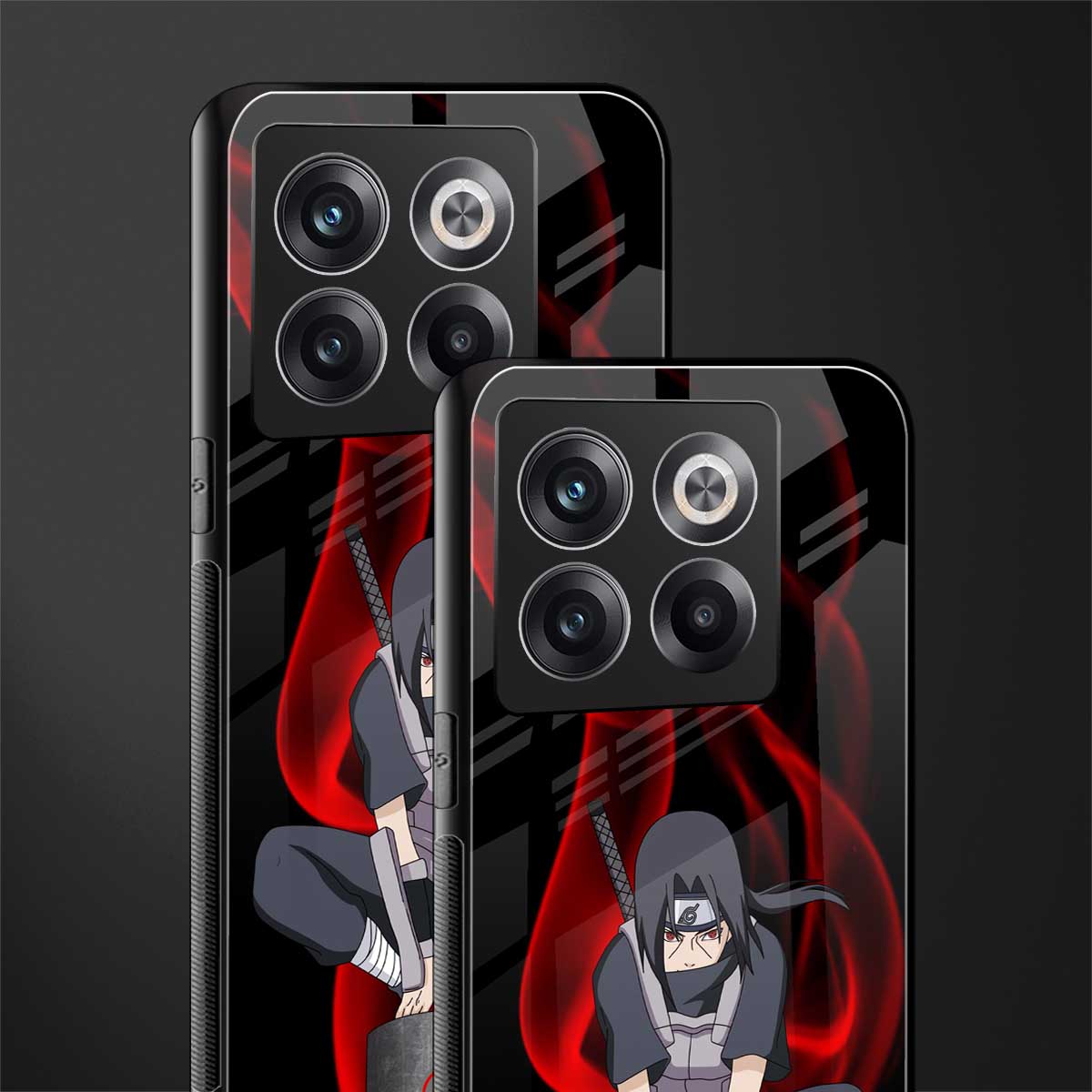 itachi uchiha back phone cover | glass case for oneplus 10t