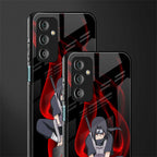 itachi uchiha back phone cover | glass case for samsung galaxy f23 5g