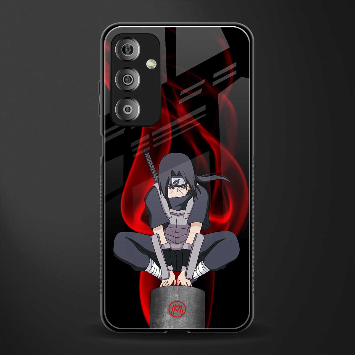 itachi uchiha back phone cover | glass case for samsung galaxy f23 5g