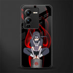 itachi uchiha back phone cover | glass case for vivo v25 pro 5g