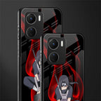 itachi uchiha back phone cover | glass case for vivo y16