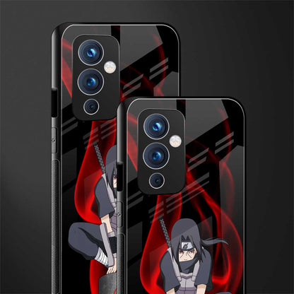 itachi uchiha back phone cover | glass case for oneplus 9